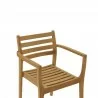 Curated Maison Danois Teak Outdoor Dining Stacking Armchair (Set of 4) - Angled 2 - Curated Maison Danois Teak Outdoor Dining Stacking Armchair (Set of 4) - Angled 2