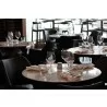 Stratford Arm Chair Black Leatherette with Black Metal Frame - Lifestyle - Stratford Arm Chair Black Leatherette with Black Metal Frame - Lifestyle
