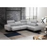 J&M Furniture Davenport Light Grey Leather Sectional 001