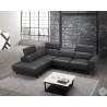 J&M Furniture Davenport Slate Grey Leather Sectional 003