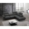 J&M Furniture Davenport Slate Grey Leather RAF Sectional 