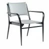 Woodard Daytona Padded Sling Dining Armchair - Angled - Woodard Daytona Padded Sling Dining Armchair - Angled