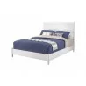 Alpine Furniture Flynn Queen Platform Bed, White - Front Side Angle - Alpine Furniture Flynn Queen Platform Bed, White - Front Side Angle