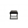 Crosstown Small Bench Black Leatherette with Matte Black Powder Coated Steel - Side