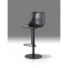 Beny Hydraulic Bar Stool Black Leatherette with Black Powder Coated Steel