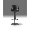 Beny Hydraulic Bar Stool Black Leatherette with Black Powder Coated Steel - Front