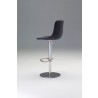 Beny Hydraulic Bar Stool Grey Leatherette with Grey Powder Coated Steel - Back Angled