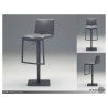 Dove Hydraulic Bar Stool Grey Leatherette with Brushed Stainless Steel