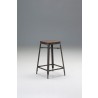 Gage Bar Stool Bamboo Wood Seat with Bronze Powder Coated Steel Set of 4