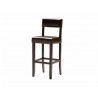 Pina Bar Stool Brown Leather with Wenge Solid Wood - White BG