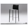 Zak Bar Stool Black Full Leather Wrap Set of 2 - Front Angle