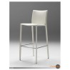 Zak Bar Stool White Full Leather Wrap Set of 2 - Front Angle