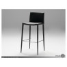 Zeno Bar Stool Black Full Leatherette Wrap Set of 2