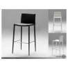 Zeno Bar Stool Black Full Leatherette Wrap Set of 2