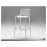 Zeno Bar Stool White Full Leatherette Wrap Set of 2 - Angled