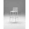 Zeno Bar Stool White Full Leatherette Wrap Set of 2 - Angled View