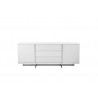 Remi Buffet Matte White with Brushed Stainless Steel  - Front