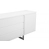 Remi Buffet Matte White with Brushed Stainless Steel  - Edge