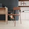 Manhattan Comfort Whythe PU Leather Dining Chair in Corten - Manhattan Comfort Whythe PU Leather Dining Chair in Corten