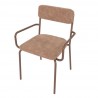 Manhattan Comfort Whythe PU Leather Dining Chair in Corten