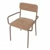 Manhattan Comfort Whythe PU Leather Dining Chair in Corten - Manhattan Comfort Whythe PU Leather Dining Chair in Corten