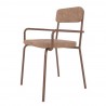 Manhattan Comfort Whythe PU Leather Dining Chair in Corten Side