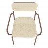 Manhattan Comfort Whythe PU Leather Dining Chair in Natural Linen & Corten Top