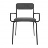Manhattan Comfort Whythe PU Leather Dining Chair in Black Front