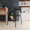 Manhattan Comfort Whythe PU Leather Dining Chair in Black - Manhattan Comfort Whythe PU Leather Dining Chair in Black