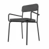 Manhattan Comfort Whythe PU Leather Dining Chair in Black - Manhattan Comfort Whythe PU Leather Dining Chair in Black