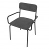 Manhattan Comfort Whythe PU Leather Dining Chair in Black Top Angle