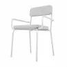 Manhattan Comfort Whythe PU Leather Dining Chair in White - Manhattan Comfort Whythe PU Leather Dining Chair in White