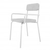 Manhattan Comfort Whythe PU Leather Dining Chair in White Side