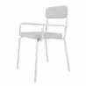 Manhattan Comfort Whythe PU Leather Dining Chair in White Side - Manhattan Comfort Whythe PU Leather Dining Chair in White Side