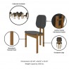 Manhattan Comfort Mid-Century Modern Gales Dining Chair Black Detials