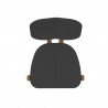 Manhattan Comfort Mid-Century Modern Gales Dining Chair Black Top