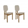 Manhattan Comfort Mid-Century Modern Gales Dining Chair with Solid Wood Legs - Set of 2