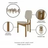 Manhattan Comfort Mid-Century Modern Gales Dining Chair Greige Detials - Manhattan Comfort Mid-Century Modern Gales Dining Chair Greige Detials