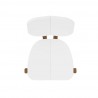 Manhattan Comfort Mid-Century Modern Gales Dining Chair White Top