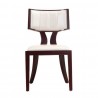 Manhattan Comfort Pulitzer Silver and Walnut Faux Leather Dining Chair (Set of Two) Front