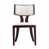 Manhattan Comfort Pulitzer Silver and Walnut Faux Leather Dining Chair (Set of Two) Front - Manhattan Comfort Pulitzer Silver and Walnut Faux Leather Dining Chair (Set of Two) Front