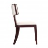 Manhattan Comfort Pulitzer Silver and Walnut Faux Leather Dining Chair (Set of Two) Back