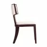 Manhattan Comfort Pulitzer Silver and Walnut Faux Leather Dining Chair (Set of Two) Back - Manhattan Comfort Pulitzer Silver and Walnut Faux Leather Dining Chair (Set of Two) Back