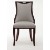 Manhattan Comfort Emperor Grey and Walnut Twill Dining Chair (Set of Two) Front