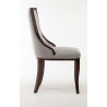 Manhattan Comfort Emperor Grey and Walnut Twill Dining Chair (Set of Two) Side