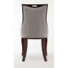 Manhattan Comfort Emperor Grey and Walnut Twill Dining Chair (Set of Two) Back