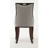 Manhattan Comfort Emperor Grey and Walnut Twill Dining Chair (Set of Two) Back - Manhattan Comfort Emperor Grey and Walnut Twill Dining Chair (Set of Two) Back