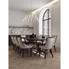 Manhattan Comfort Emperor Silver and Walnut Faux Leather Dining Chair (Set of Two)