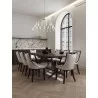 Manhattan Comfort Emperor Silver and Walnut Faux Leather Dining Chair (Set of Two) - Manhattan Comfort Emperor Silver and Walnut Faux Leather Dining Chair (Set of Two)