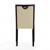 Manhattan Comfort Executor Cream and Walnut Faux Leather Dining Chairs (Set of Two) Back